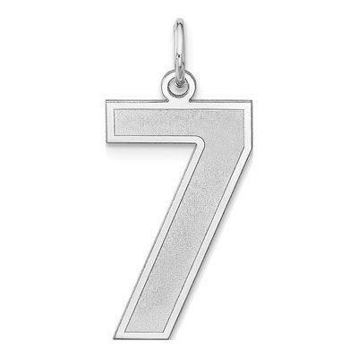 Sterling Silver Number 7 Pendant