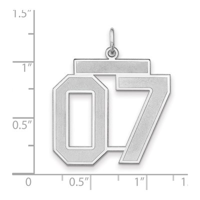 Sterling Silver Number 07 Charm – view 4