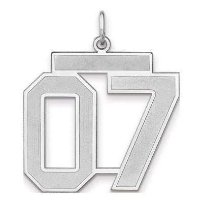Sterling Silver Number 07 Charm
