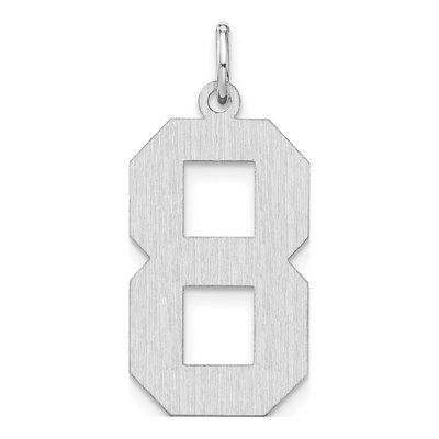 Sterling Silver Number 8 Charm – view 4