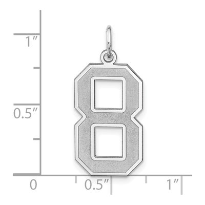 Sterling Silver Number 8 Charm – view 5