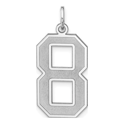 Sterling Silver Number 8 Charm