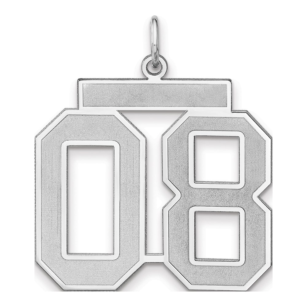 Sterling Silver Number 08 Charm