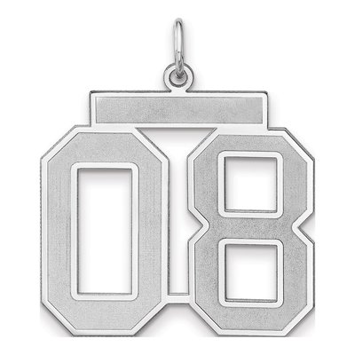 Sterling Silver Number 08 Charm