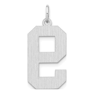 Sterling Silver Number 9 Charm – view 4