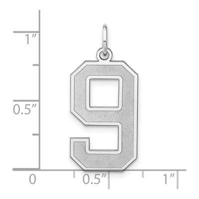 Sterling Silver Number 9 Charm – view 5