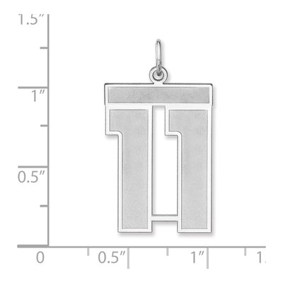 Sterling Silver Number 11 Charm – view 2