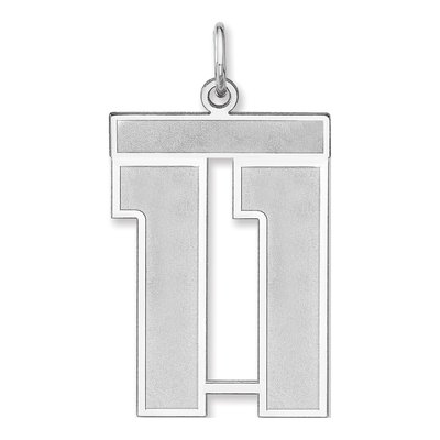 Sterling Silver Number 11 Charm