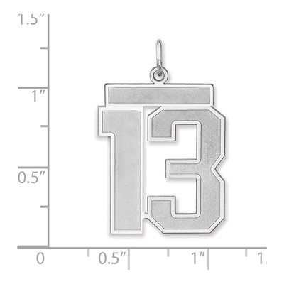 Sterling Silver Number 13 Charm – view 2