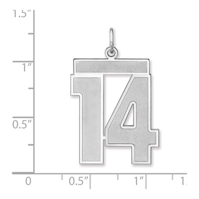 Sterling Silver Number 14 Charm – view 2