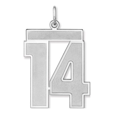 Sterling Silver Number 14 Charm