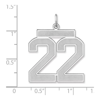 Sterling Silver Number 22 Charm – view 2