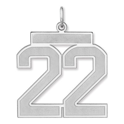 Sterling Silver Number 22 Charm