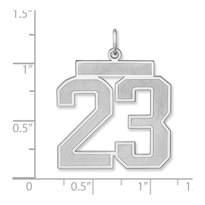 Sterling Silver Number 23 Charm – view 2