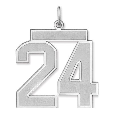 Sterling Silver Number 24 Charm