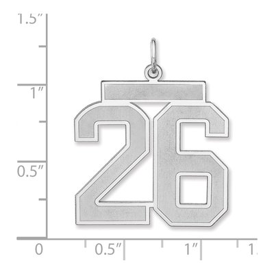 Sterling Silver Number 26 Charm – view 2