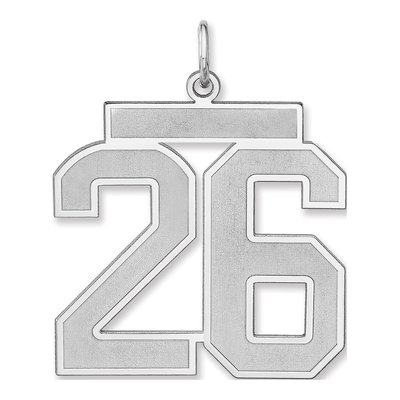 Sterling Silver Number 26 Charm