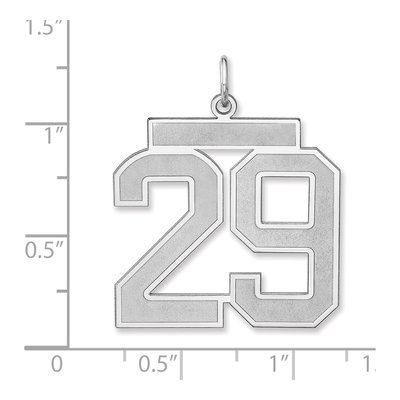 Sterling Silver Number 29 Charm Pendant – view 2