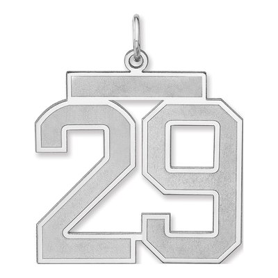 Sterling Silver Number 29 Charm Pendant