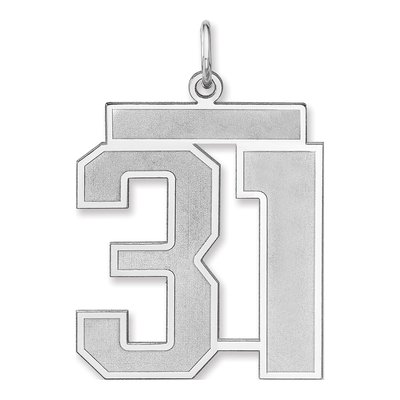 Sterling Silver Number 31 Charm