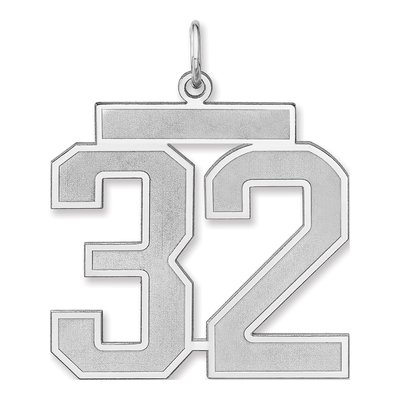 Sterling Silver Number 32 Charm