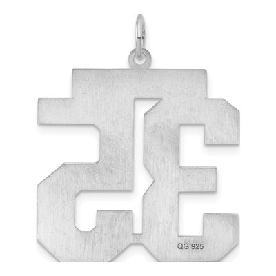 Sterling Silver Number 35 Charm – view 3