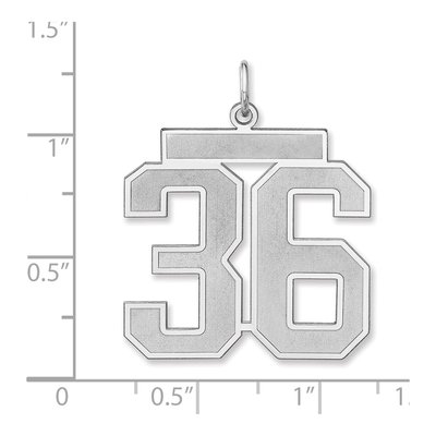 Sterling Silver Number 36 Charm – view 2