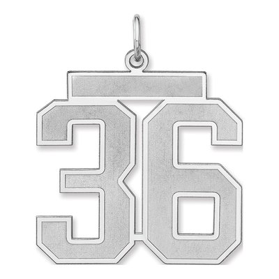 Sterling Silver Number 36 Charm
