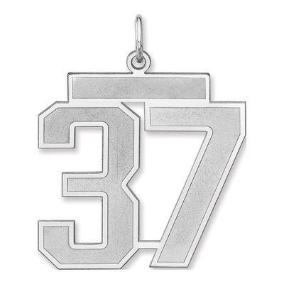 Sterling Silver Number 37 Charm