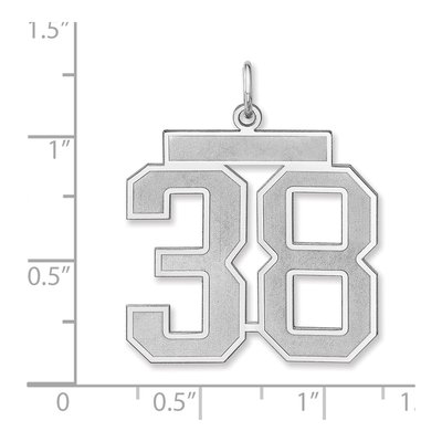 Sterling Silver Number 38 Charm – view 2