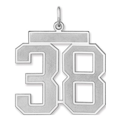Sterling Silver Number 38 Charm