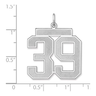 Sterling Silver Number 39 Charm – view 2