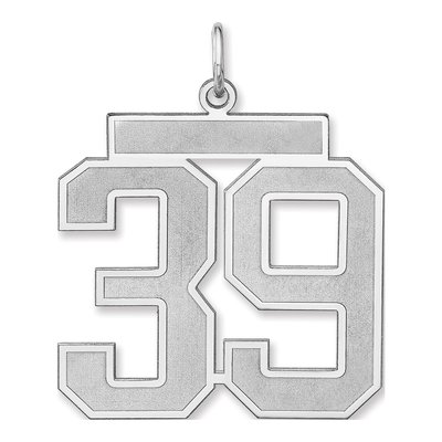 Sterling Silver Number 39 Charm