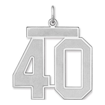 Sterling Silver Number 40 Charm