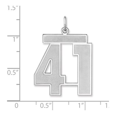 Sterling Silver Number 41 Charm – view 2