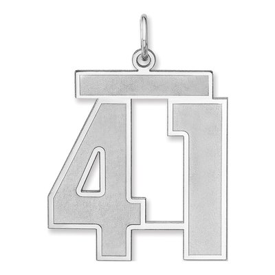 Sterling Silver Number 41 Charm