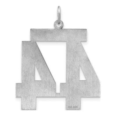 Sterling Silver Number 44 Charm Pendant – view 3