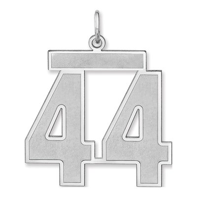 Sterling Silver Number 44 Charm Pendant