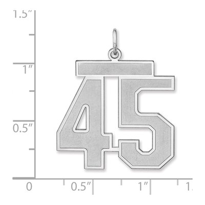 Sterling Silver Number 45 Charm – view 2