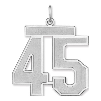 Sterling Silver Number 45 Charm