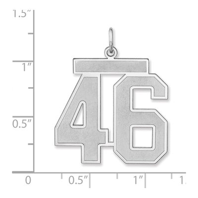 Sterling Silver Number 46 Charm – view 2