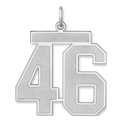 Sterling Silver Number 46 Charm