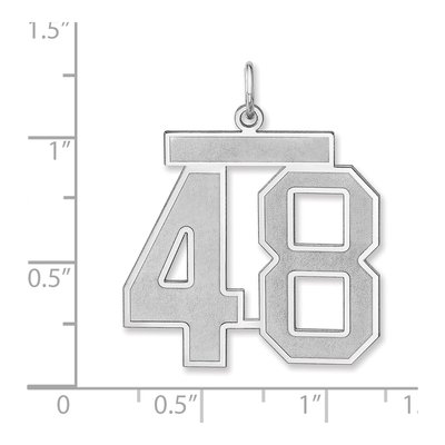 Sterling Silver Number 48 Charm – view 2
