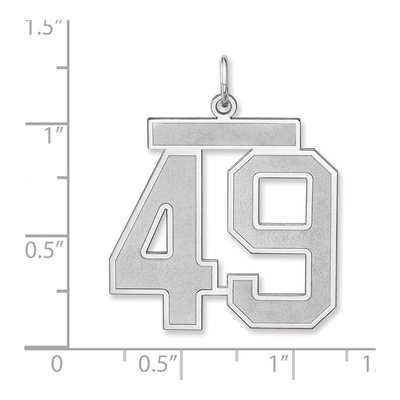 Sterling Silver Number 49 Charm – view 2