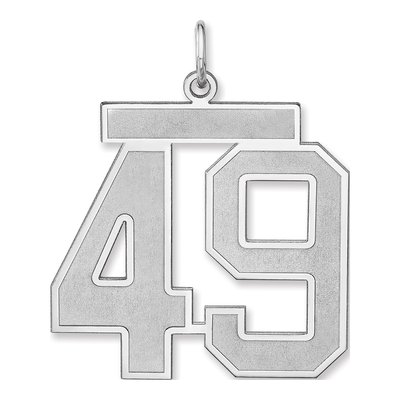 Sterling Silver Number 49 Charm
