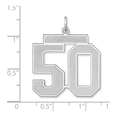 Sterling Silver Number 50 Charm – view 2