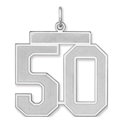 Sterling Silver Number 50 Charm