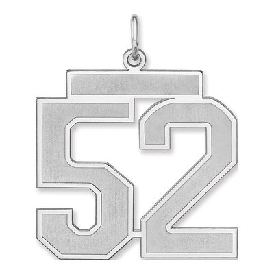 Sterling Silver Number 52 Charm