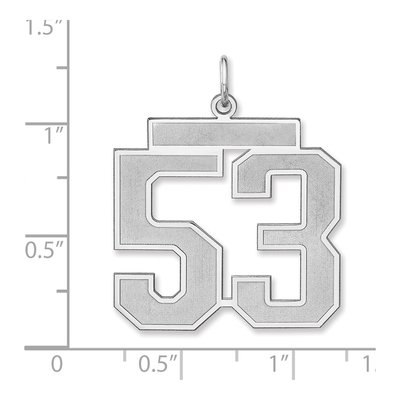 Sterling Silver Number 53 Charm – view 2