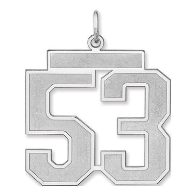 Sterling Silver Number 53 Charm